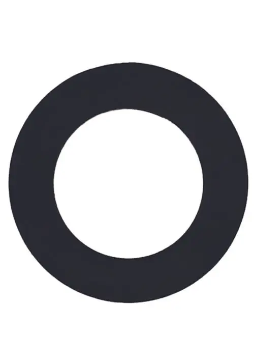 Schwarze Flachdichtung in Form eines Rings, geeignet für Verrohrungen, hergestellt von Judo.
